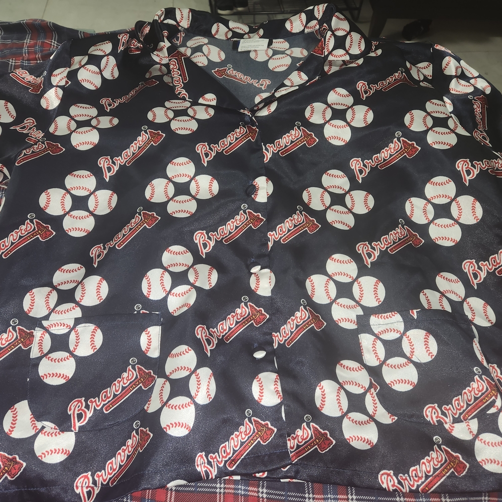 Blue Patterned Pajama Set Intimates Sleepwear
